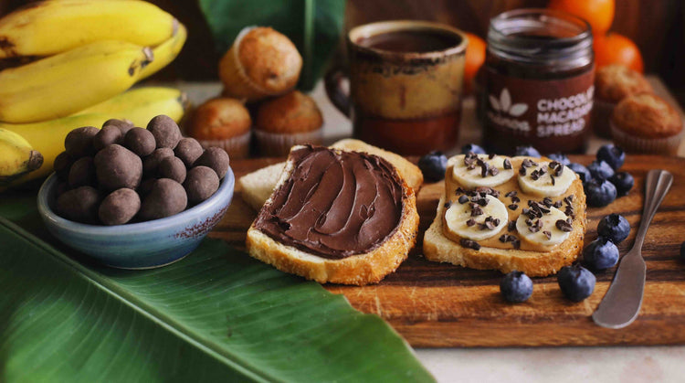 Image of toast covered with chocolate spreads
