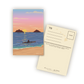 front and back of lanikai sunrise postcard