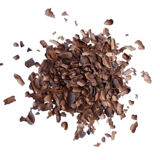 Image of a pile of cacao shells